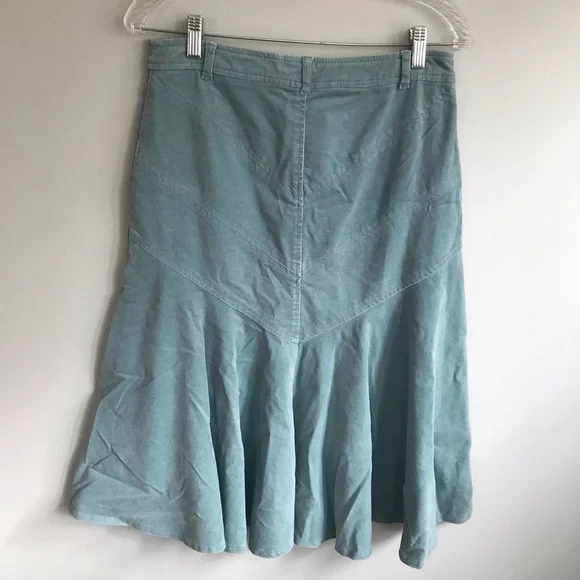 COPY - SITWELL Anthropologie corduroy skirt sage sz 2 - Picture 2 of 7